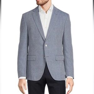 Boss Slim Fit Mixed Herringbone Pattern Sport Coat